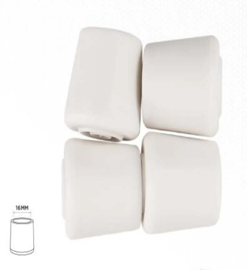 YIAD 4-piece White TPR Furniture Leg Cap Pack 16 mm — product image