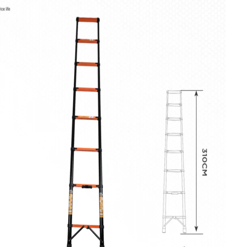 YIAD Telescopic Single Ladder 3.1 m 8-step — product image