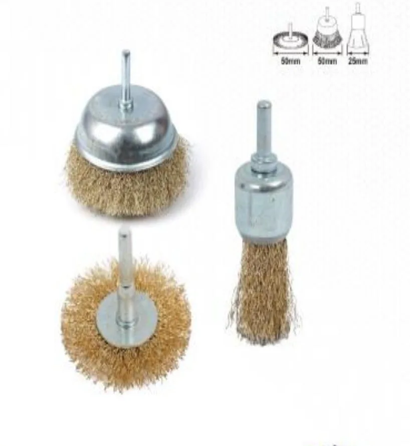 YIAD 3-piece Rotary Wire Brush Set — product image