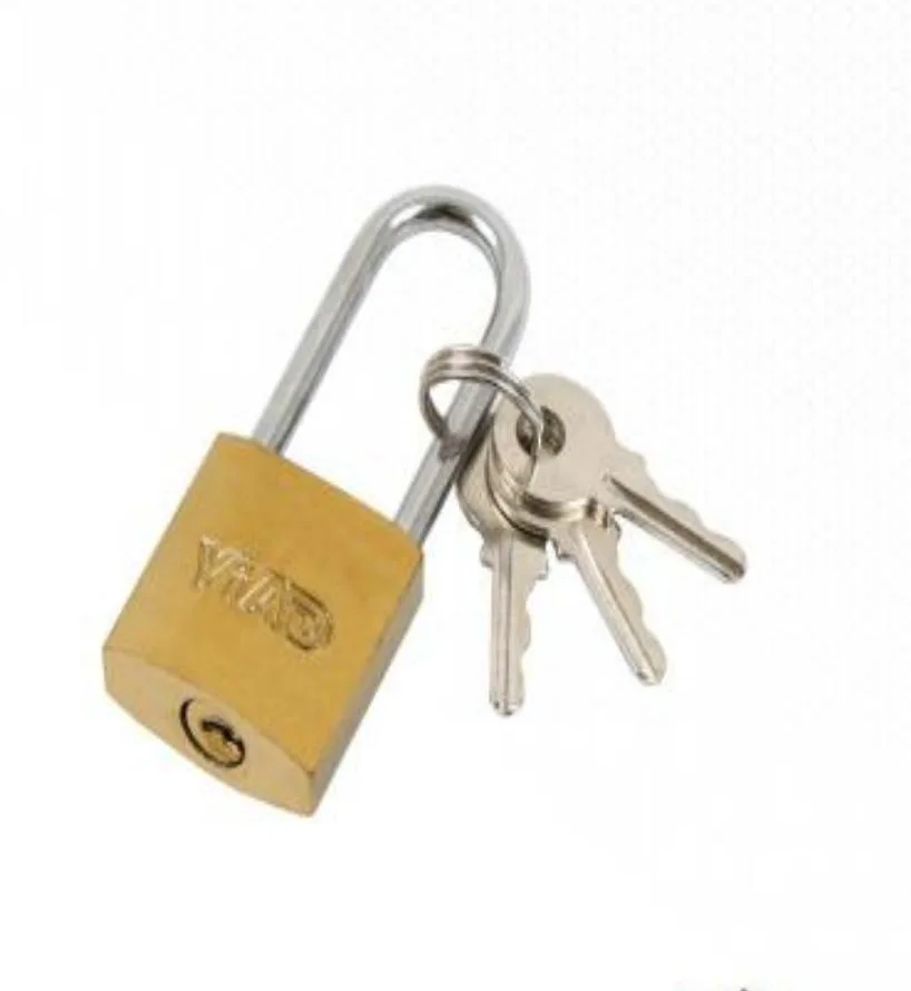 YIAD Long-shackle Gold-finish Padlock 25 mm — product image