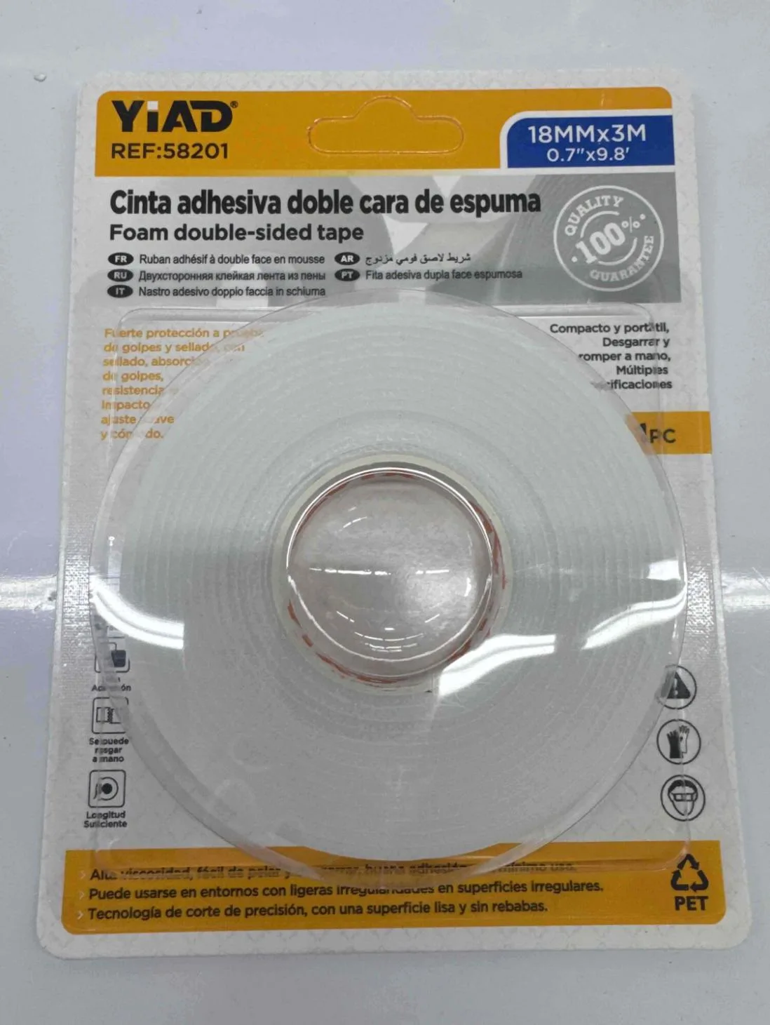 YIAD Double-sided Foam Tape 18 mm x 3 m — product image