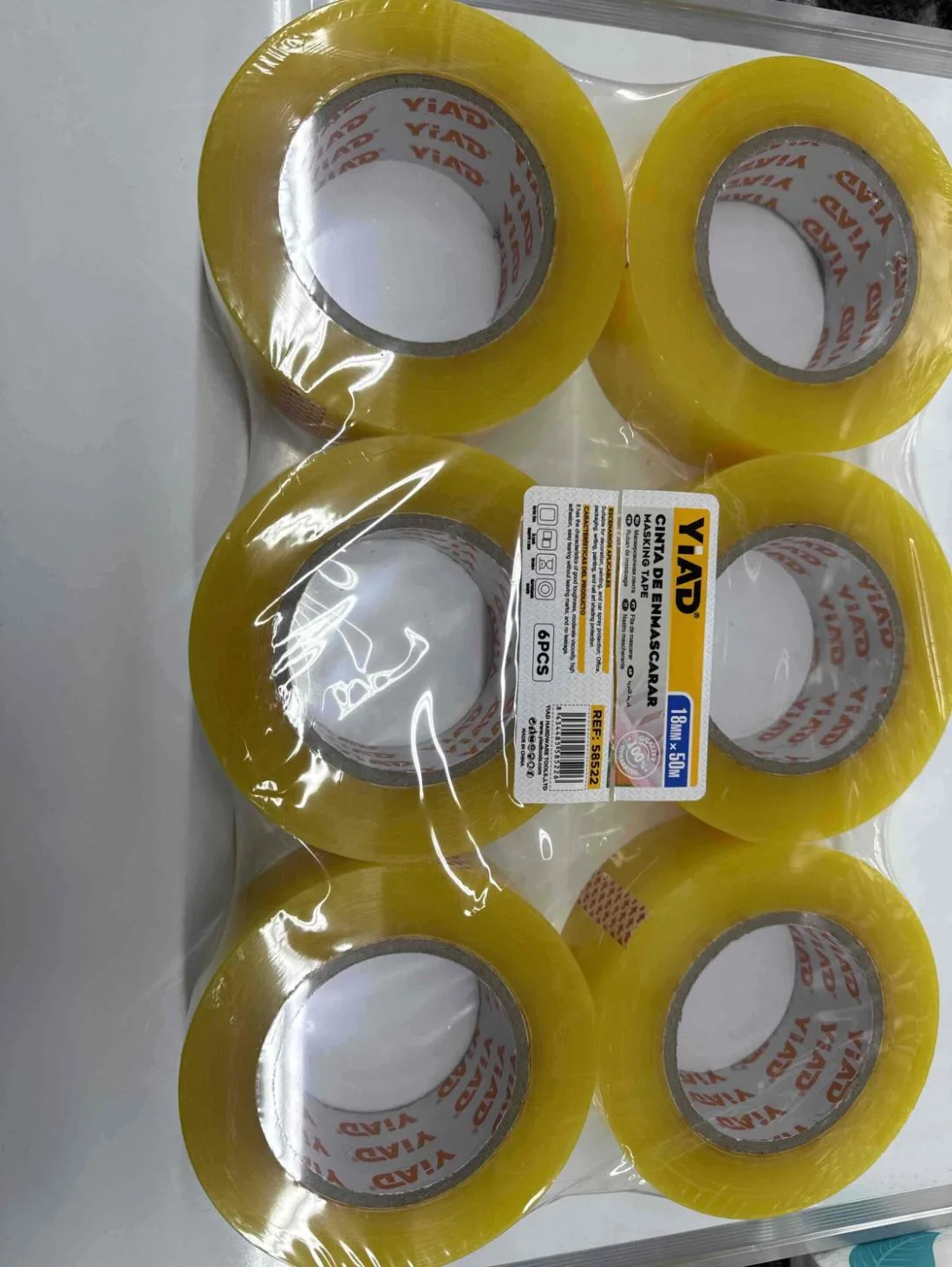 YIAD Yellow Sealing Tape 18 mm x 50 m — product image