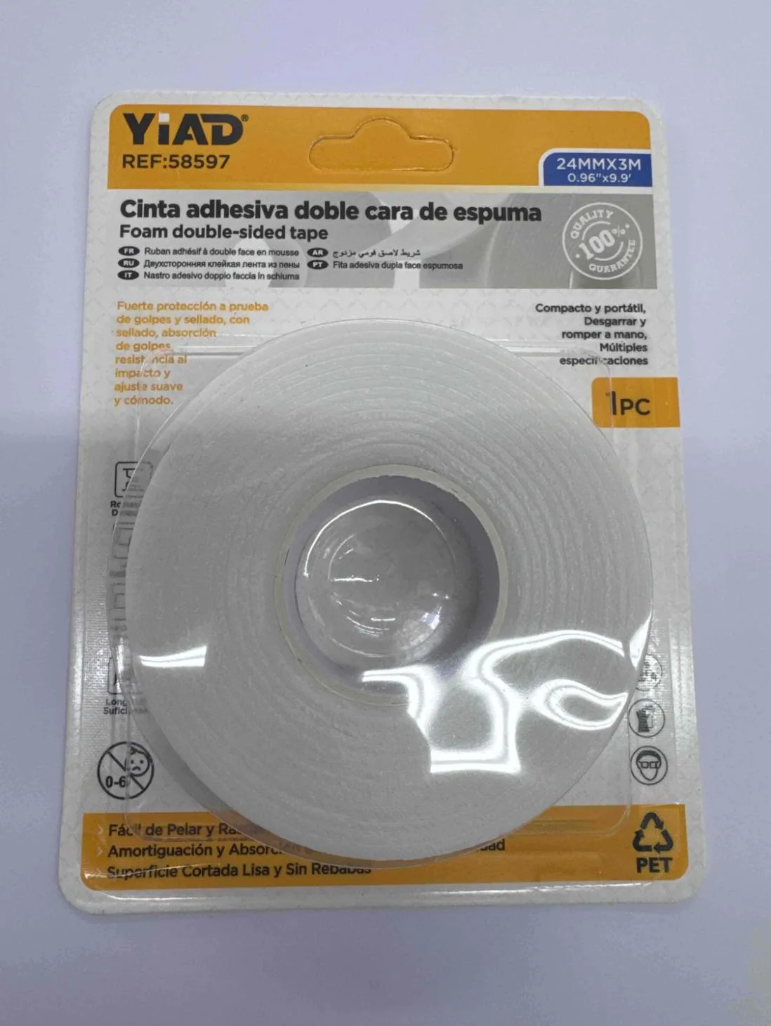 YIAD Double-Sided Foam Tape 24 mm x 3 m — product image