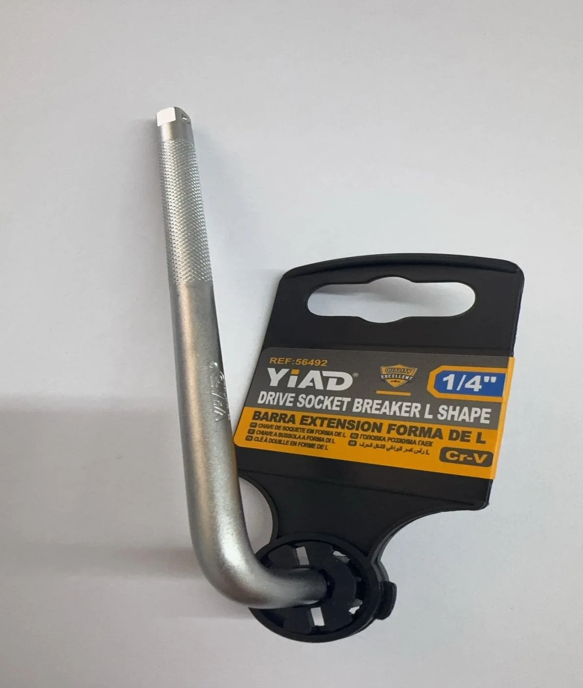 YIAD L-Shaped Socket Breaker Bar, 1/4 in Drive — product image