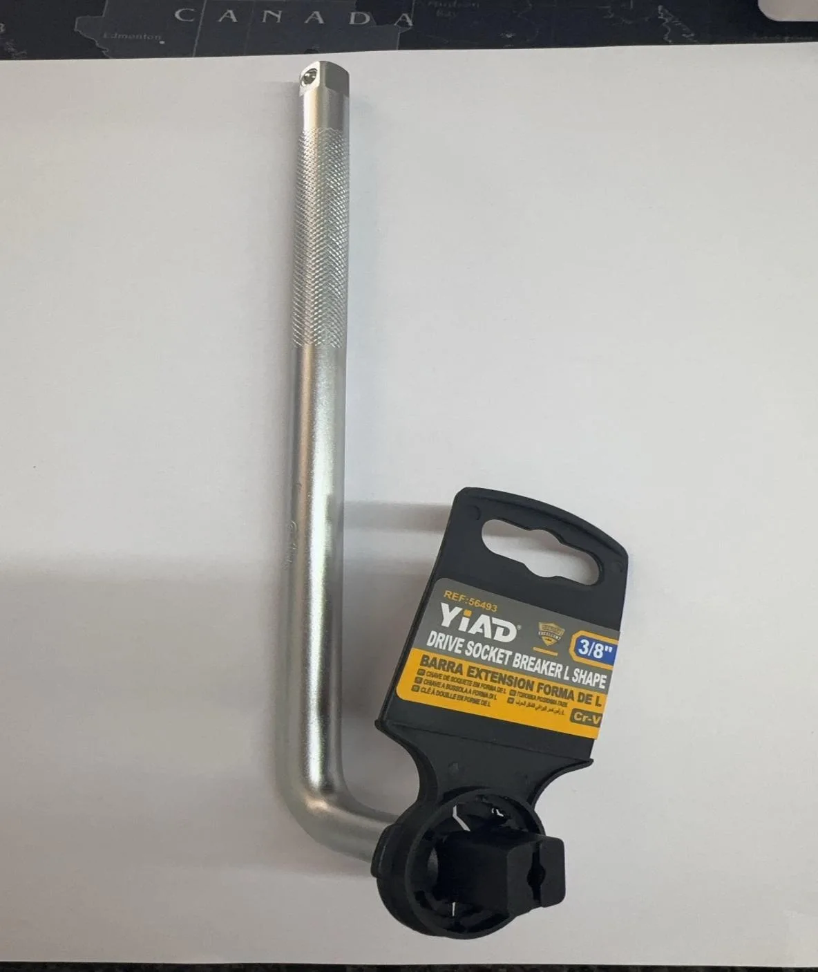 YIAD L-Shaped Socket Breaker Bar, 3/8 in Drive — product image